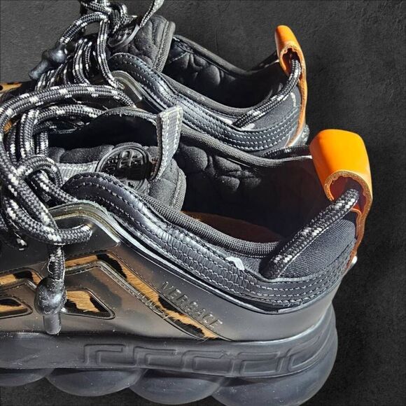 Versace Mens Chain Reaction Panelled Leopard Print Sneakers Size 42 (9) main image 8